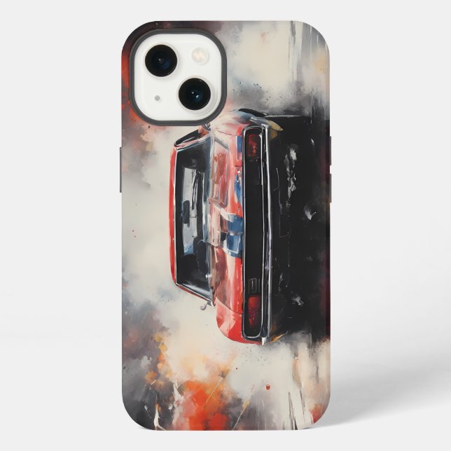 Coque iPhone Red Muscle Car direction (Verso)