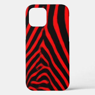 Coque iPhone 12 Red Zebra Stripes