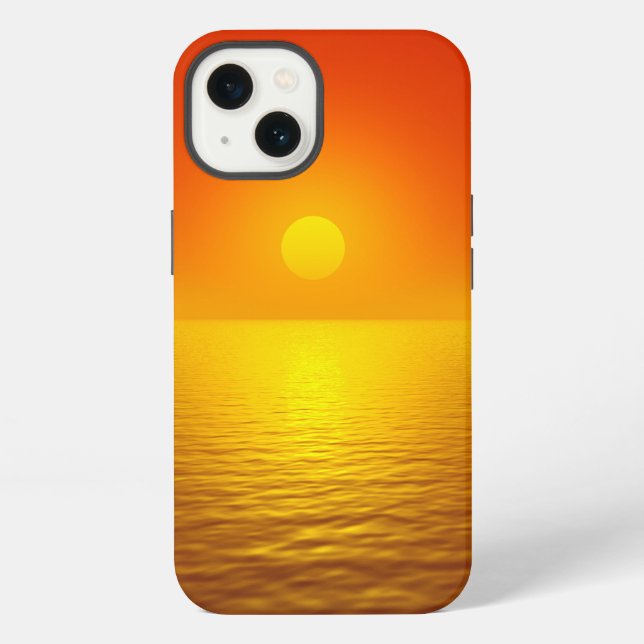 Coque iPhone Reflet du coucher de soleil (Verso)