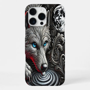 Coque iPhone 16 Pro Max Reflet du Loup au Clair de Lune