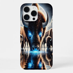 Coque iPhone 16 Pro Max Réflexions de bisons buffles cosmiques sous le cie