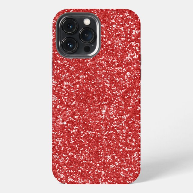 Coque iPhone Regard Pailleté Rouge (Verso)