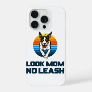 Coque iPhone 15 Pro Regarde Maman Sans Laisse Drôle Cadeau Rétro Pour