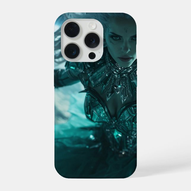 Coque iPhone Reine de la nébuleuse émeraude – Armure extraterre (Verso)