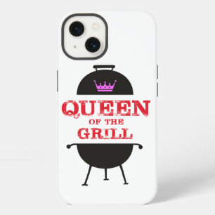 Etui iPhone 13 Reine du grill, couronne rose rouge