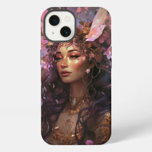 Etui iPhone 13 Reine fée rose violet Art Fantastique