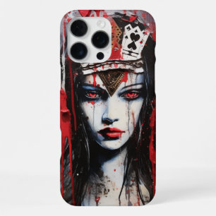 Coque iPhone 16 Pro Max Reine gothique de cœur - par Alice au pays des mer