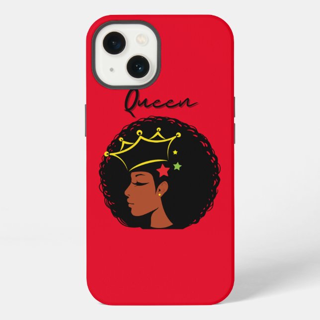 Coque iPhone Reine noire (Verso)