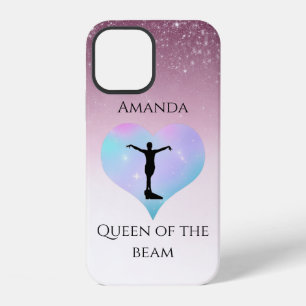 Coque iPhone 12 Reine Rose De La Gymnastique Sur Poutre Personnali