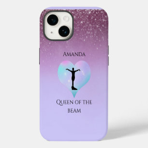 Coque Pour iPhone 14 Reine Violette De La Gymnastique Sur Poutre Person