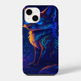 Coque Pour iPhone 14 Renard Cyberpunk dans une Jungle Néon – Art futuri