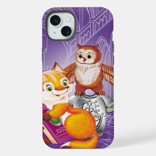 Coque iPhone 15 Plus renard et hibou