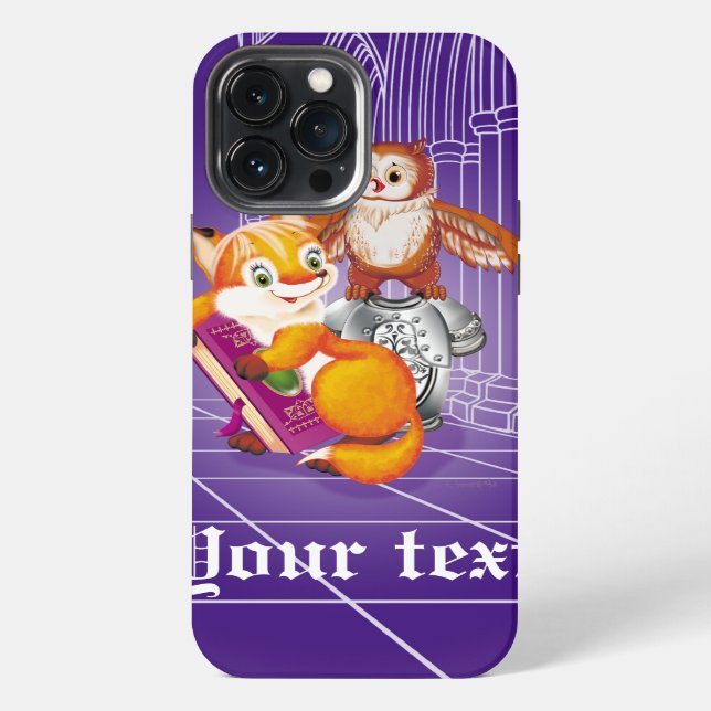 Coque iPhone renard et hibou (Verso)
