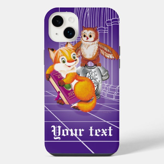 Coque iPhone renard et hibou (Verso)