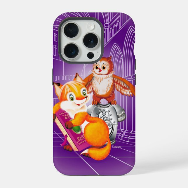 Coque iPhone renard et hibou (Verso)