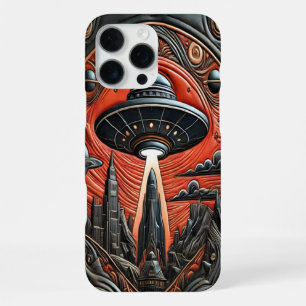 Coque iPhone 16 Pro Max Rencontre extraterrestre mystérieuse au-dessus d'u