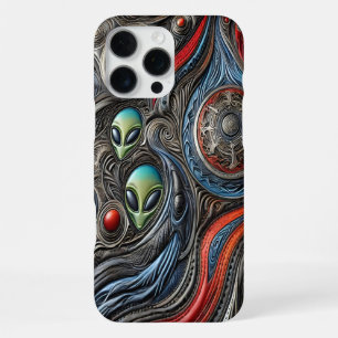 Coque iPhone 16 Pro Max Rencontre mystérieuse d'Aliens à Cosmos