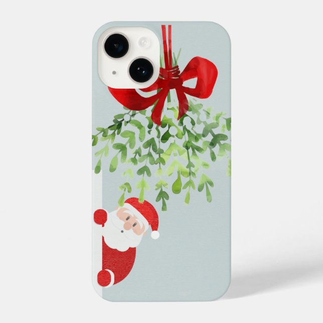 Coque iPhone Rencontrez-moi sous Mistletoe Fun Christmas Père N (Verso)