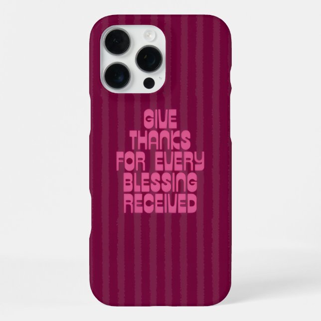 Coque iPhone Rendez grâce pour chaque bénédiction reçue (Verso)