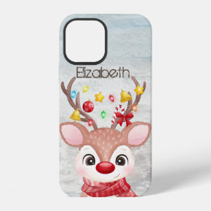 Coque iPhone 12 Rennes de Noël adorables