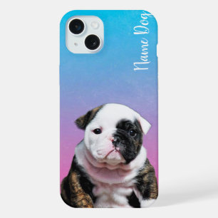 Coque iPhone 15 Plus Renommez votre chien bouledogue anglais sur les ét
