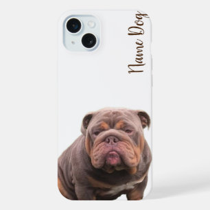 Coque iPhone 15 Plus Renommez votre chien bouledogue anglais sur les ét