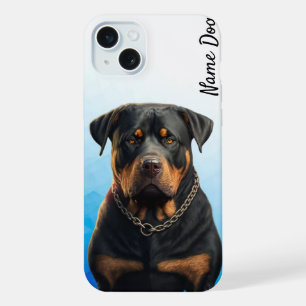 Coque iPhone 15 Plus Renommez votre chien Rottweiler sur les boîtiers t
