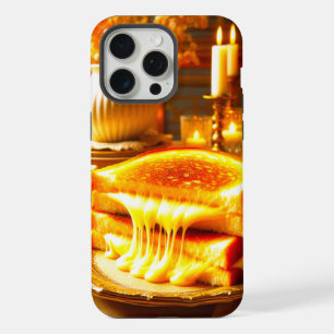 Coque iPhone 15 Pro Max Repas Confort aux chandelles : Sandwich au fromage
