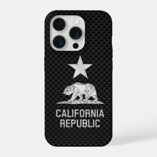 Coque iPhone 15 Pro RÉPUBLIQUE DE CALIFORNIE Chrome sur impression fib