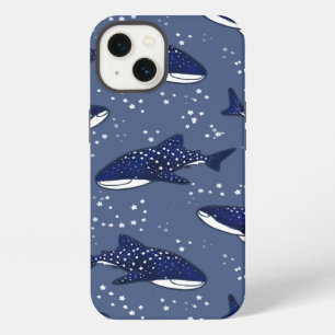 Etui iPhone 13 Requin de baleine étoilée (noir)