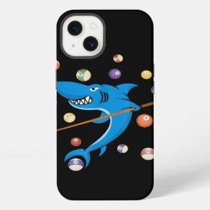Etui iPhone 13 Requin de billard Joueur de 8 Ball Queue de table
