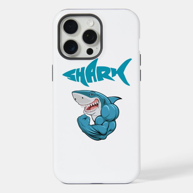 Coque iPhone requin muscle (Verso)