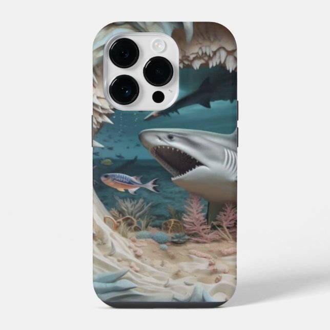 Coque iPhone Requin sous-marin 3D (Verso)
