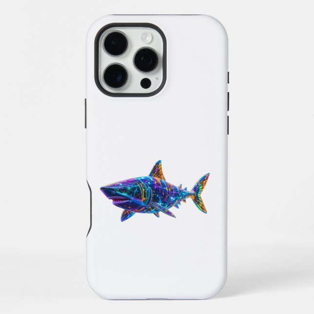 Coque iPhone Requin - Un Art Lumineux (Verso)