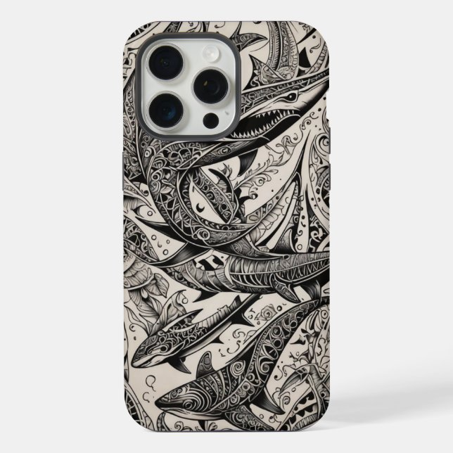 Coque iPhone Requins de l'os de téléphone (Verso)