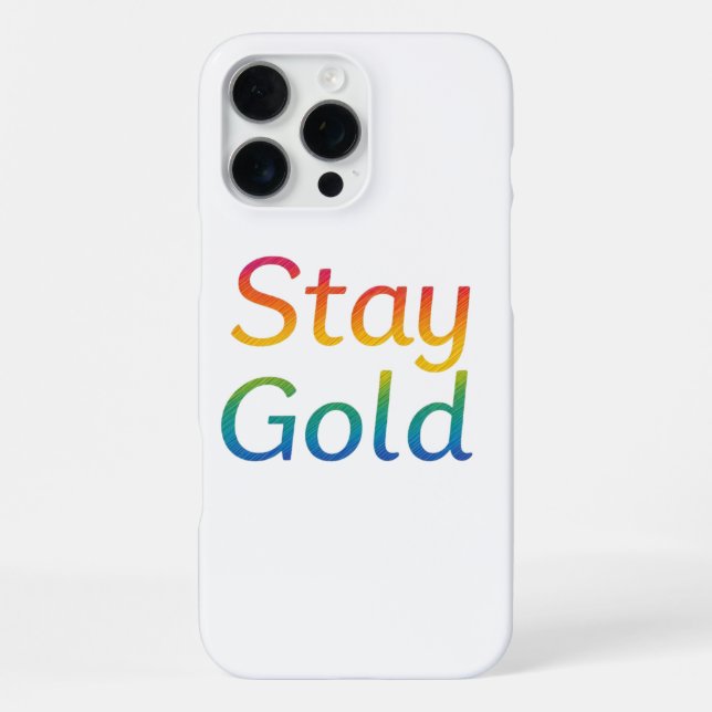Coque iPhone Restez couvert pour iPhone Gold (Verso)