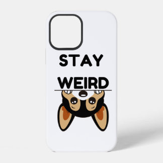 Coque iPhone 12 Restez Drôle Étrange Cartoon Chien Boston Terrier