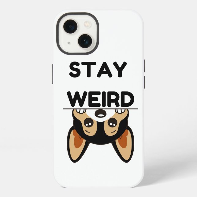 Coque iPhone Restez Drôle Étrange Cartoon Chien Boston Terrier (Verso)