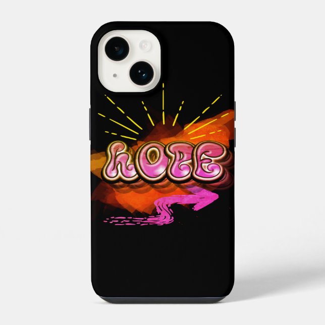 Coque iPhone Restez inspiré Graffiti HOPE Graphisme (Verso)