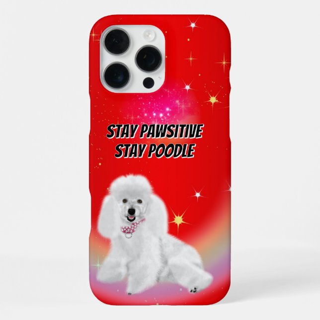 Coque iPhone Restez Pawsitive (Verso)
