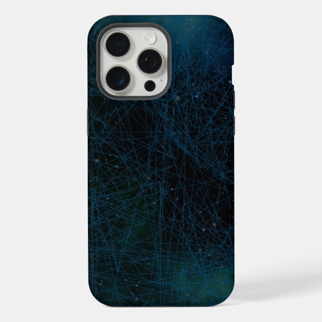 Coque iPhone 'Résumé de réseau numérique' Tech iPhone 15 Pro Ma (Verso)