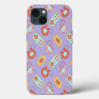 Etui iPhone 13 Retour aux années 90 - Jouets Tamagotchi Y2K color
