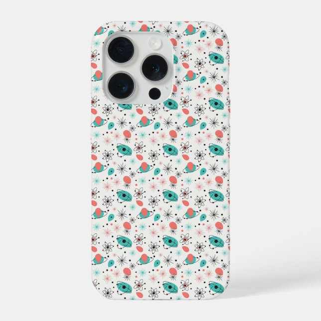 Coque iPhone Retro 1950s Atomic Starburst & Orbiting Atoms (Verso)