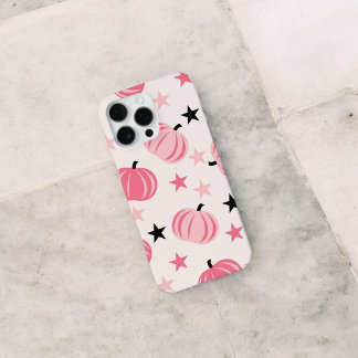 Coque iPhone 16 Pro Max Retro Chic Citrouille rose Motif chute lunaire