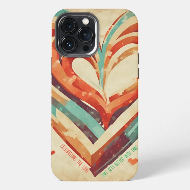 Coque iPhone Rétro en forme de cœur (Verso)