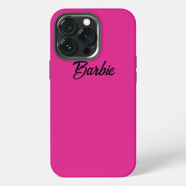 Coque iPhone Retro Girl Fun Hot Pink Nom du script (Dos)