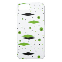 Coque iphone Retro Green Diamonds & Starburts