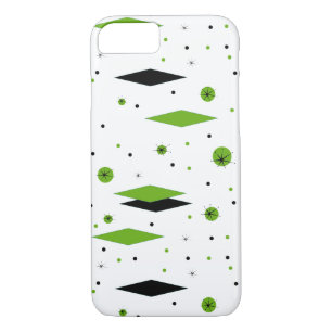 Coque iphone Retro Green Diamonds & Starburts