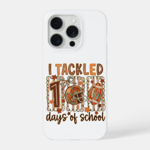 Coque iPhone 15 Pro Rétro J'ai relevé le défi de 100 jours de football