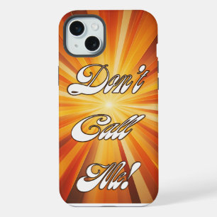 Coque iPhone 15 Plus Retro les années 70 Style Orange Sunrays "Don't Ca